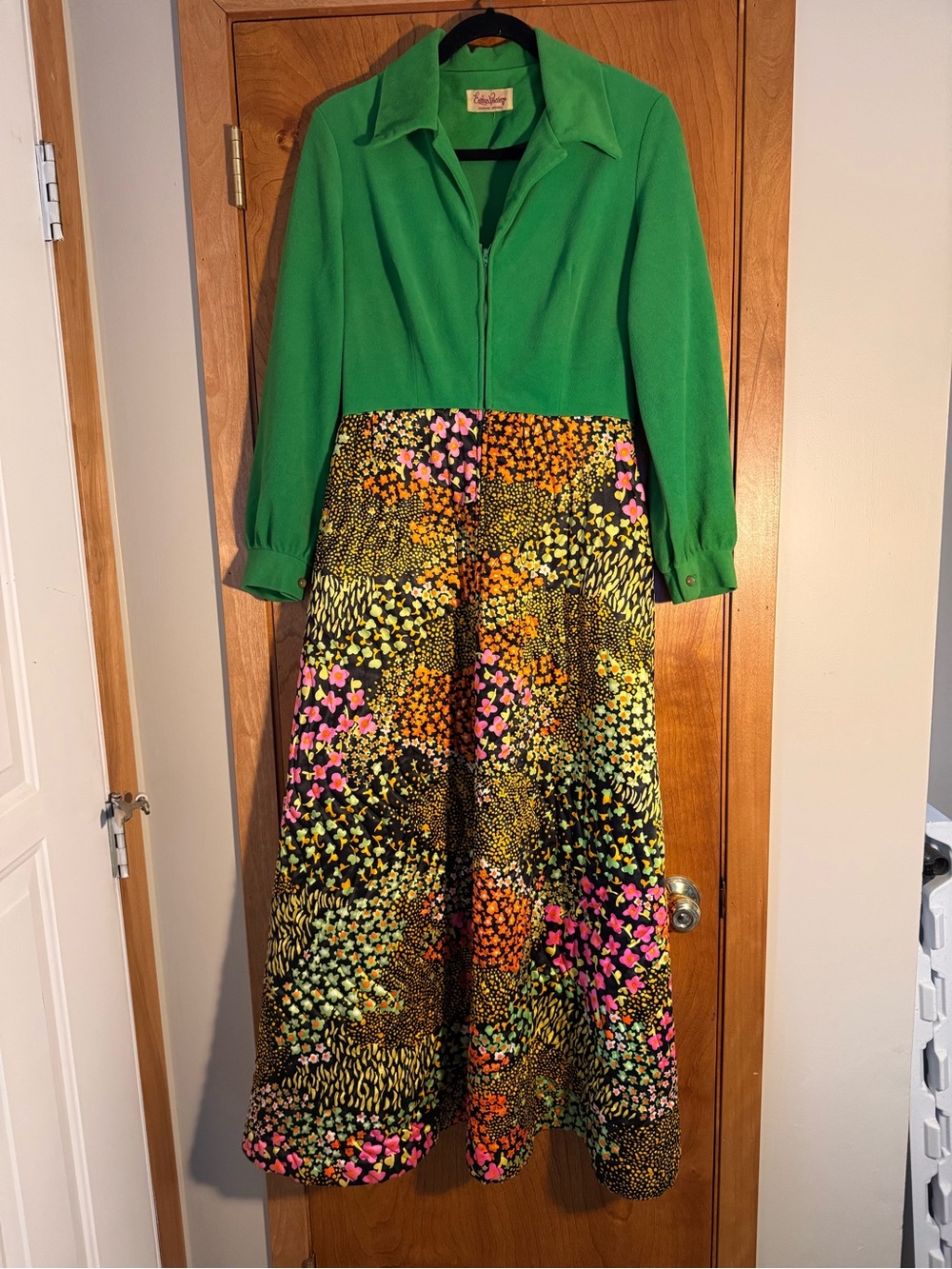Vintage Evelyn Pearson 60/70’s Loungewear Floral Maxi Dress - M (8/10)